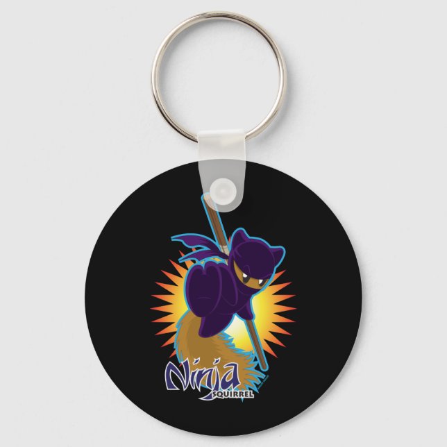 Ninja Squirrel Schlüsselanhänger (Vorderseite)