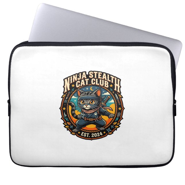 Ninja-Stealth-Katze Katzenmutter-Geschenkidee - Ni Laptopschutzhülle (Vorderseite)
