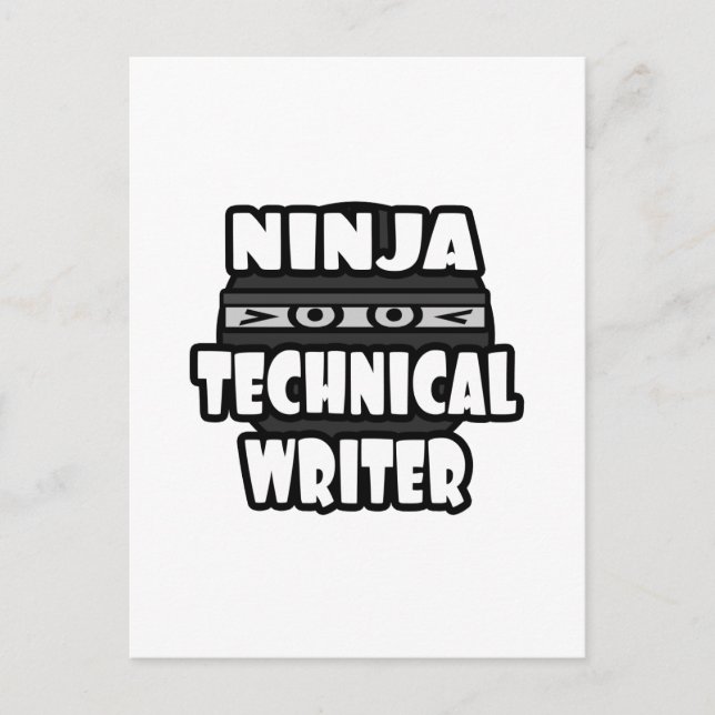 Ninja Technical Writer Postkarte (Vorderseite)