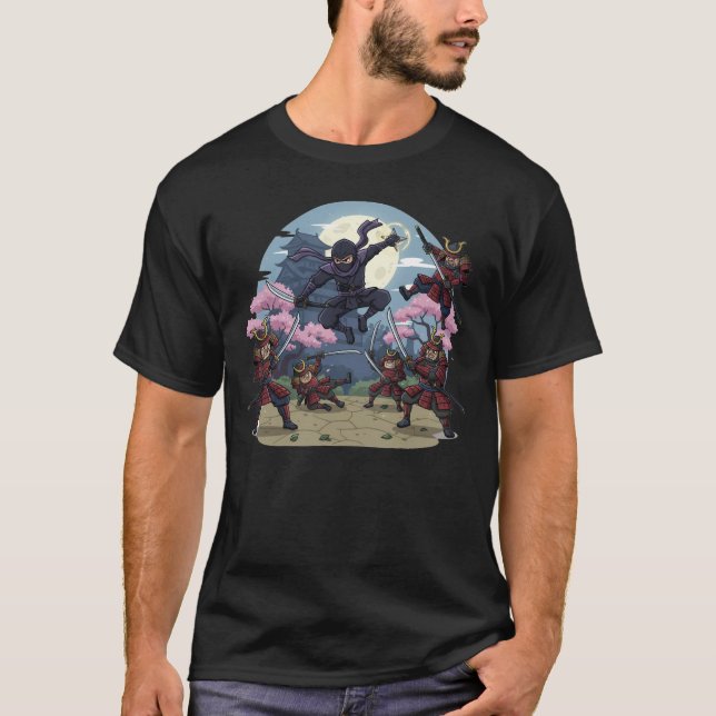 Ninja versus Samurai T-Shirt (Vorderseite)