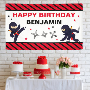 Ninja Warrior Birthday Party Banner
