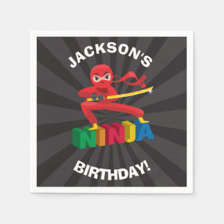Ninja Warrior Birthday Party Serviette