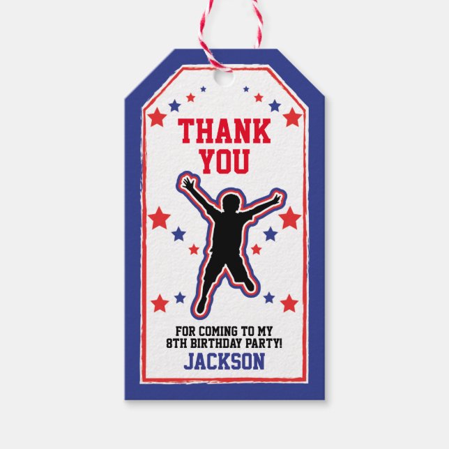 Ninja Warrior Boys Birthday Geschenkanhänger (Vorderseite)