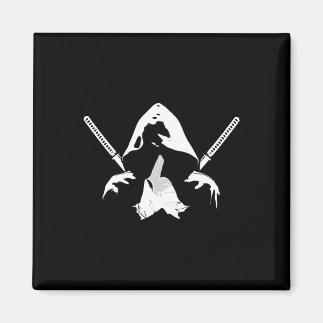 Ninja Warrior Bushido Samurai Sword Fighter Martia Magnet (Vorne)
