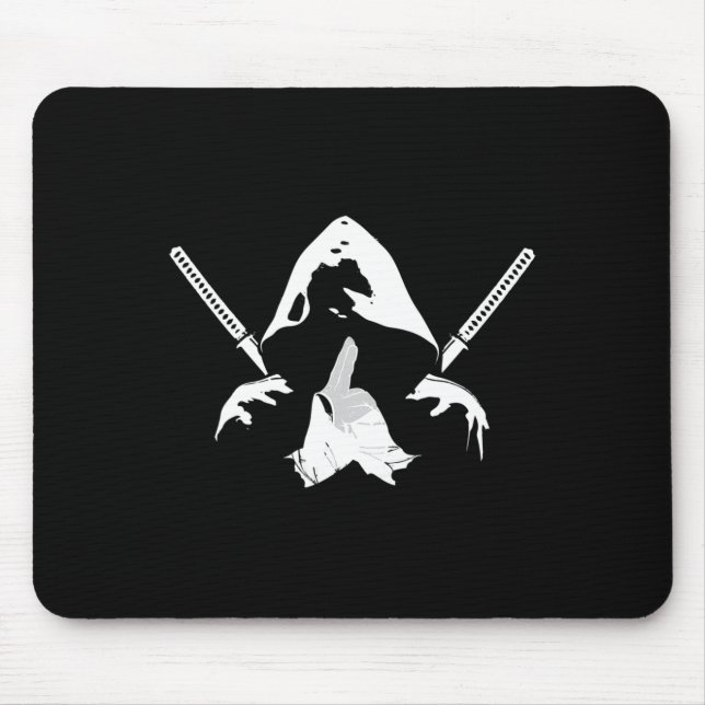 Ninja Warrior Bushido Samurai Sword Fighter Martia Mousepad (Vorne)