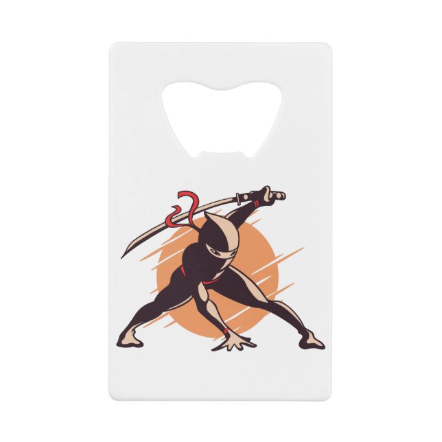 Ninja Warrior Design Geldbeutel Flaschenöffner (Vorderseite)