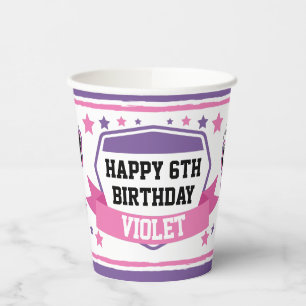 Ninja Warrior Girls Birthday Party Paper Cups Pappbecher