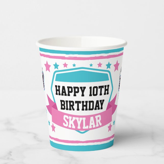 Ninja Warrior Girls Birthday Party Paper Cups Pappbecher (Links)