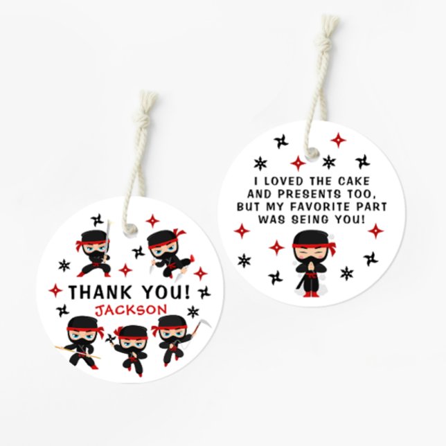 Ninja Warrior Karate Birhtday Boy Vielen Dank Geschenkanhänger (Von Creator hochgeladen)