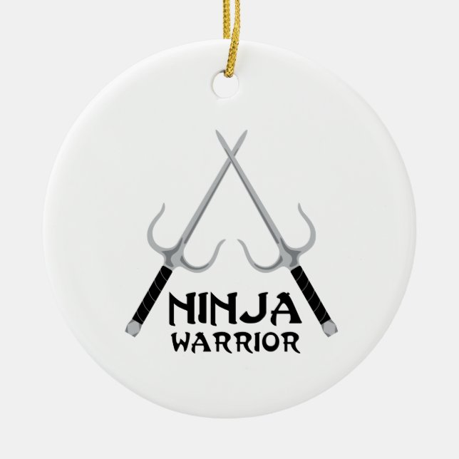 Ninja Warrior Keramik Ornament (Vorne)
