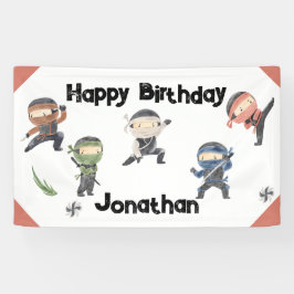 Ninja Warrior Kindergeburtstag Party Banner