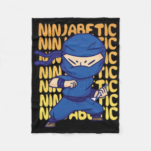 Ninjabetisches Diabetikum Ninja - Diabetes Awarene Fleecedecke