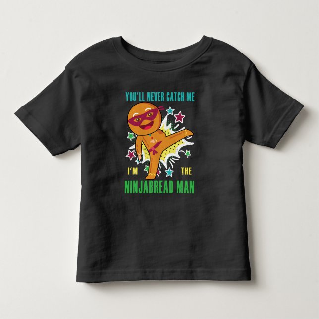 Ninjabread Man wird mich nie fangen Kleinkind T-shirt (Vorderseite)