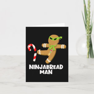 Ninjabread Mann Spaß Ginja Kicken Bonbons Stock Ha Karte