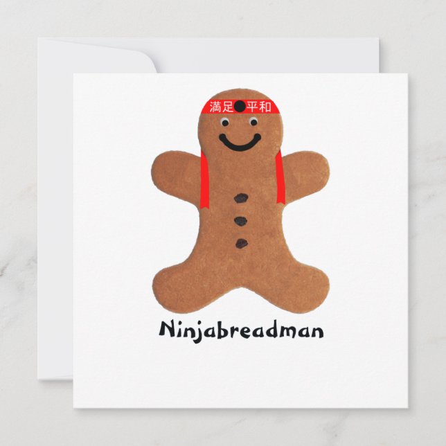 Ninjabreadman biscuit (Cookie) Dankeskarte (Vorderseite)