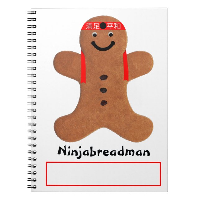 Ninjabreadman biscuit (Cookie) Notizblock (Vorderseite)