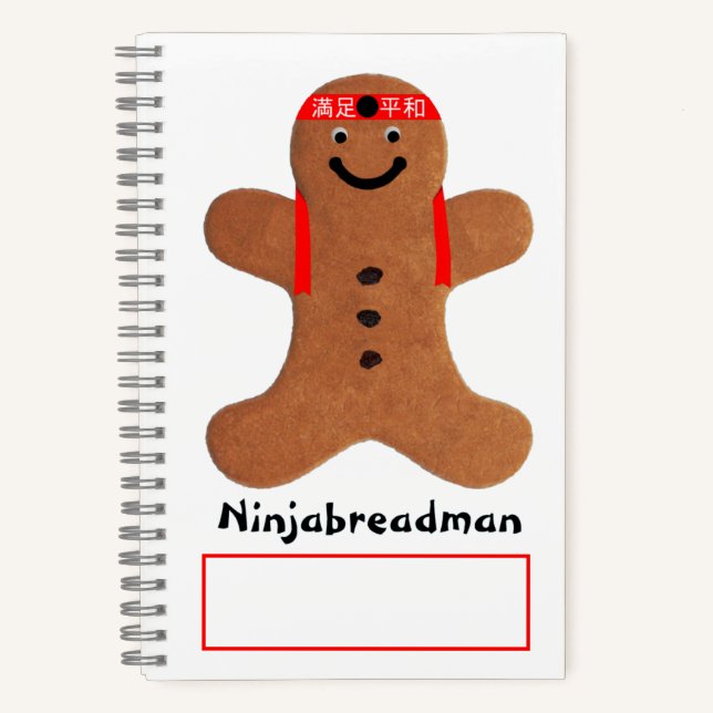 Ninjabreadman biscuit (Cookie) Notizbuch (Vorderseite)