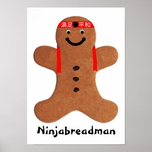 Ninjabreadman biscuit (Cookie) Poster (Vorne)