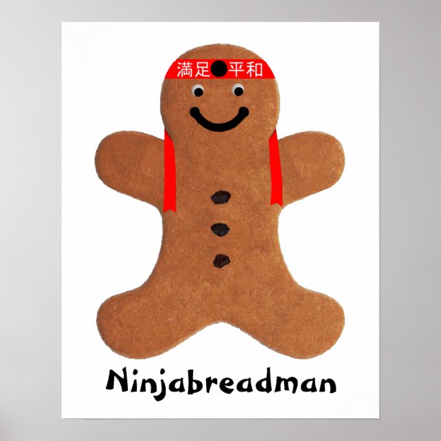 Ninjabreadman biscuit (Cookie) Poster (Vorne)