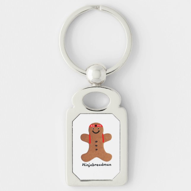 Ninjabreadman biscuit (Cookie) Schlüsselanhänger (Vorderseite)