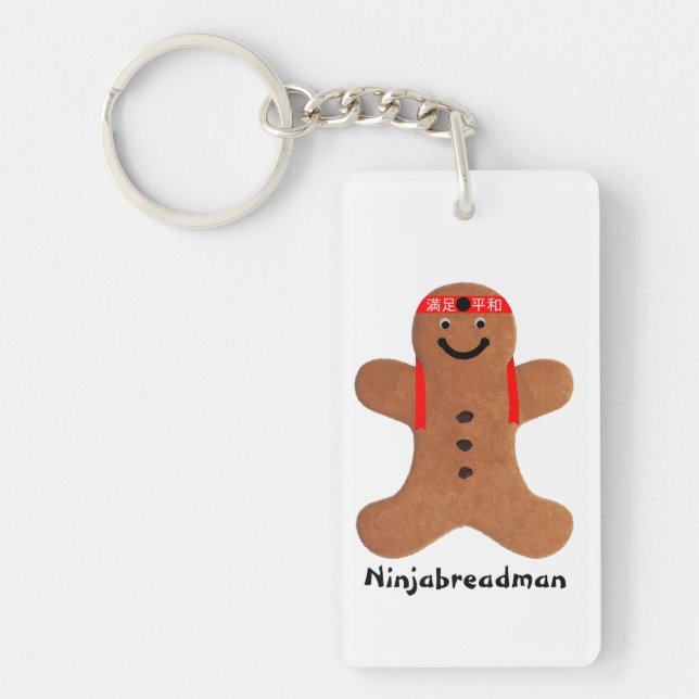 Ninjabreadman biscuit (Cookie) Schlüsselanhänger (Vorderseite)