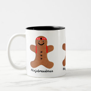 Ninjabreadman biscuit (Cookie) Zweifarbige Tasse
