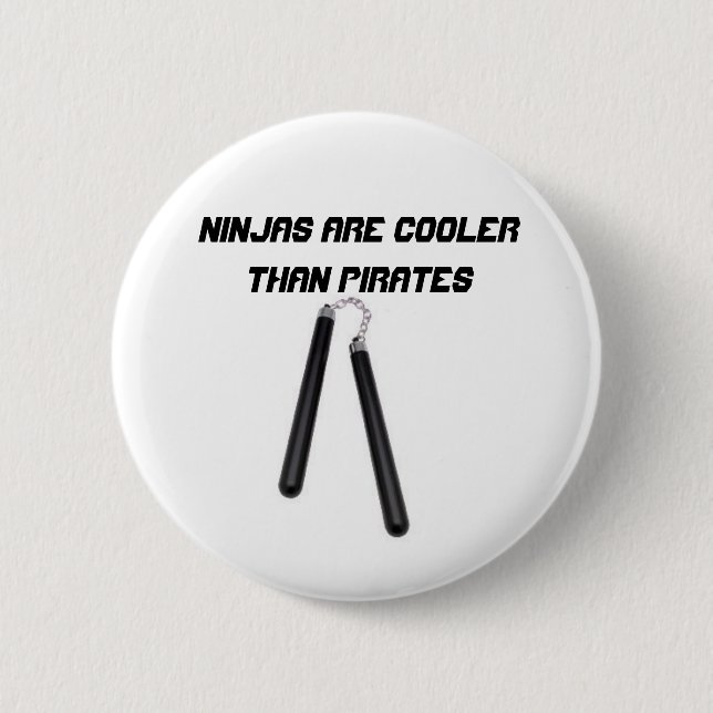 Ninjas sind cooler als Piraten Button (Vorderseite)