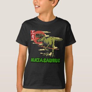 Ninjasaurus T rex Dinosaurier Männer Vatertagsfam T-Shirt