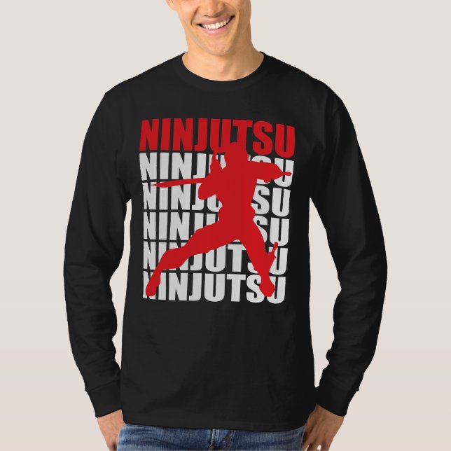 Ninjutsu langes Hülsen-T-Shirt T-Shirt (Vorderseite)