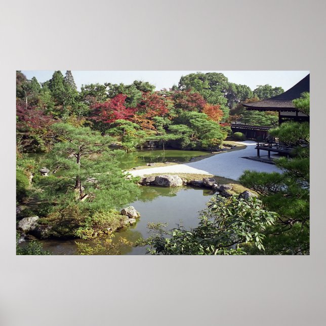 NINNA-JI TEMPLE GARDEN and POND - KYOTO JAPAN Poster (Vorne)