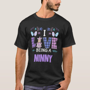 NINNY I Liebe als Großmutter Rosa Kariert Ostern T-Shirt