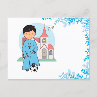 Niño Primera Comunión Fútbol Postkarte