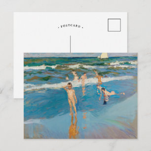 Niños en el Mar Joaquín Sorolla Postkarte