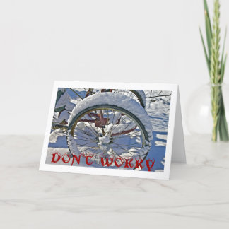 N'inquiétez pas la carte de Noël avec le vélo