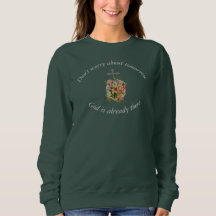 N'inquiétez pas la croix de fleur du sweatshirt