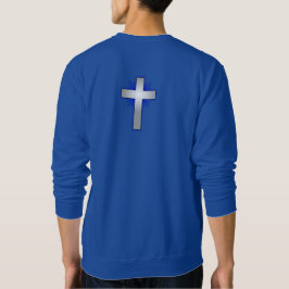 N'inquiétez pas le sweatshirt w/Blue a évasé croix