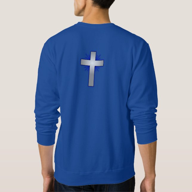 N'inquiétez pas le sweatshirt w/Blue a évasé croix (Dos)