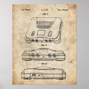 Nintendo 64 Patent Poster