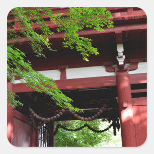Niomon-Tor, Hondoji-Tempel, Japan Quadratischer Aufkleber