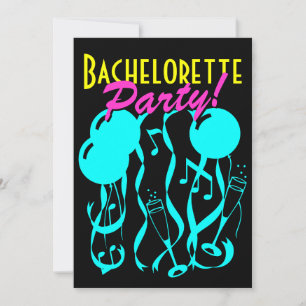 Nion couleur bachelorette invitations modèle