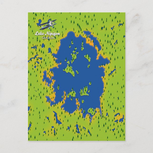Nipigon-See Einladungspostkarte (Vorderseite)