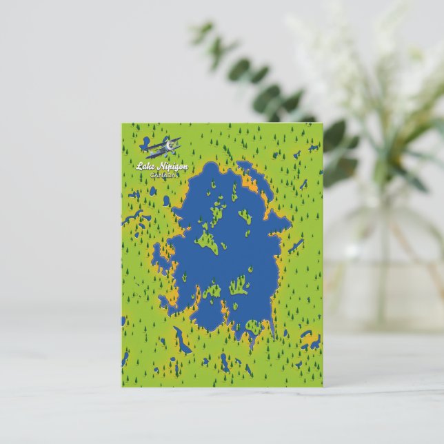 Nipigon-See Postkarte (Stehend Vorderseite)