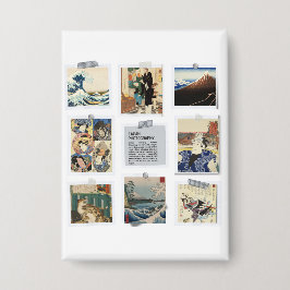 NIPPON Japanese Ukiyo-e Button