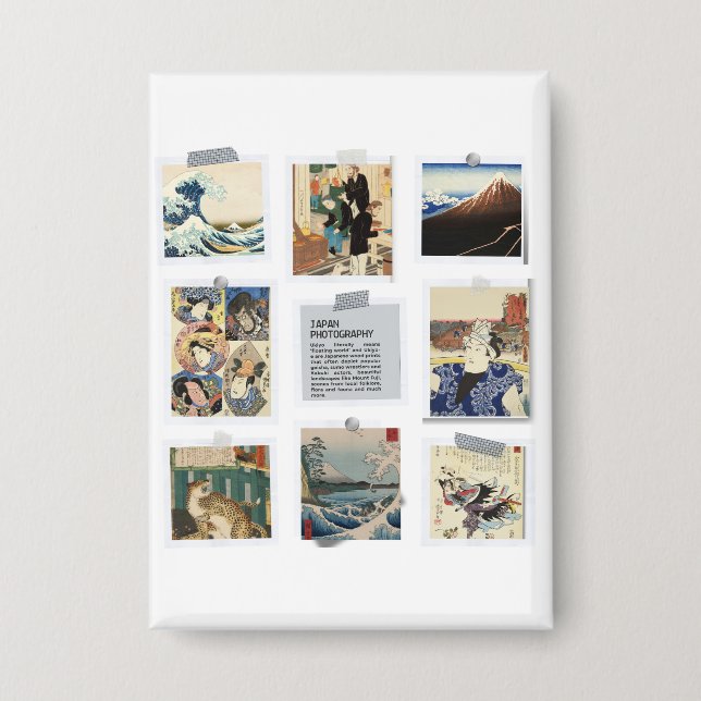  NIPPON Japanese Ukiyo-e  Button (Vorderseite)