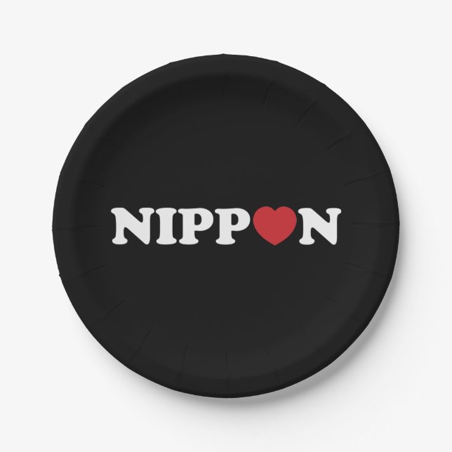 Nippon Liebe Heart Pappteller (Vorderseite)