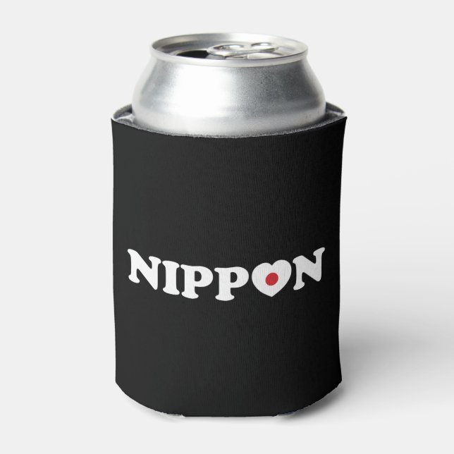 Nippon Liebe Herz Flag kann kühler Dosenkühler (Kanne Vorderseite)