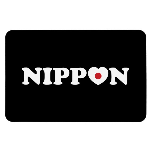 Nippon Liebe Herzenflagge Magnet (Horizontal)