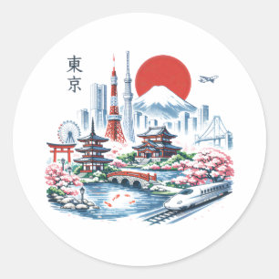 Nippon Sakura Tokio Sakura Runder Aufkleber