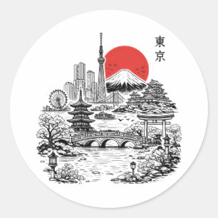 Nippon Sakura Tokio Sakura Runder Aufkleber