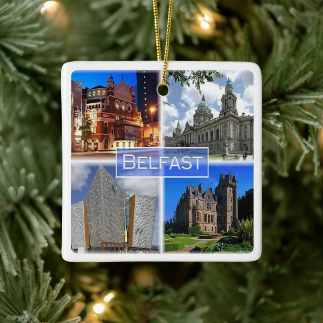 NIR003 BELFAST, Nordirland, Keramikornament (Baum)